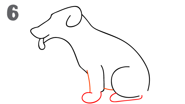 dog drawing step 6