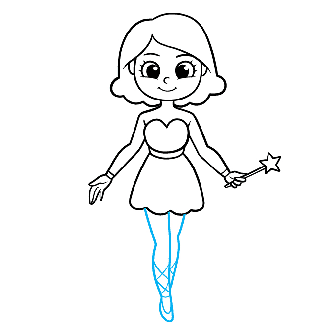 Fairy drawing step 7