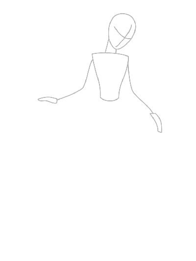 Princess drawing step 2